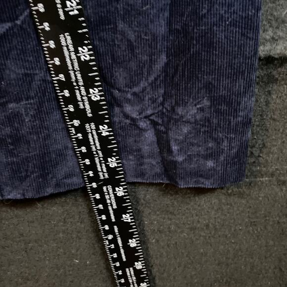 Anthropologie Womens Pants Blue Corduroy The Essential Slim Cropped Ankle 10 - Picture 9 of 12